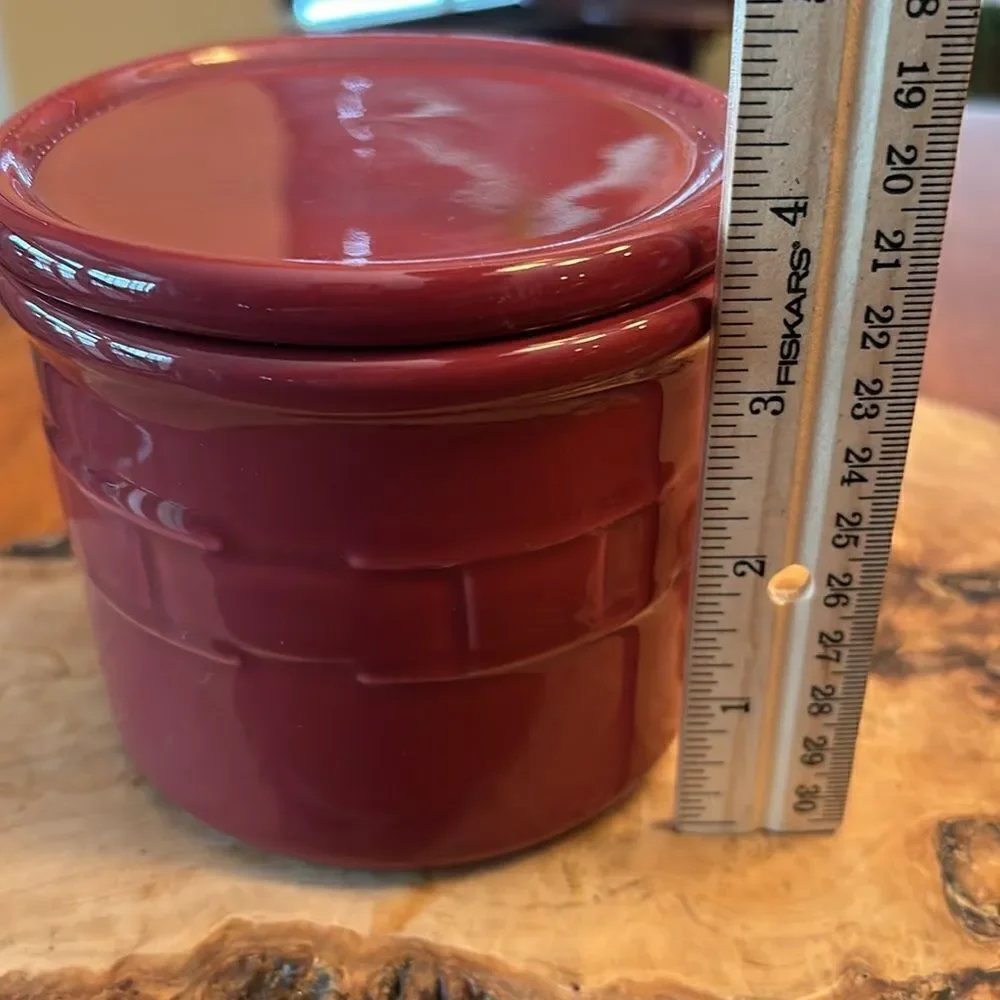 Longaberger Pottery Crock with Coaster Lid